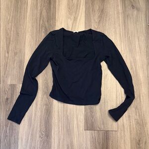 Garage Black Long Sleeve Top